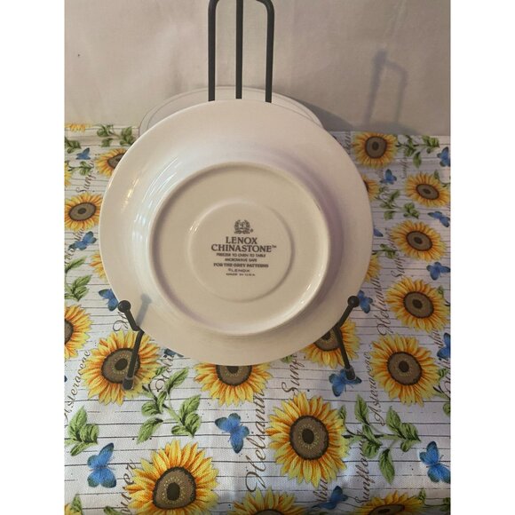 Set of 10 Lennox Chinastone "For the Grey Patterns" Tea Saucer - Picture 2 of 6